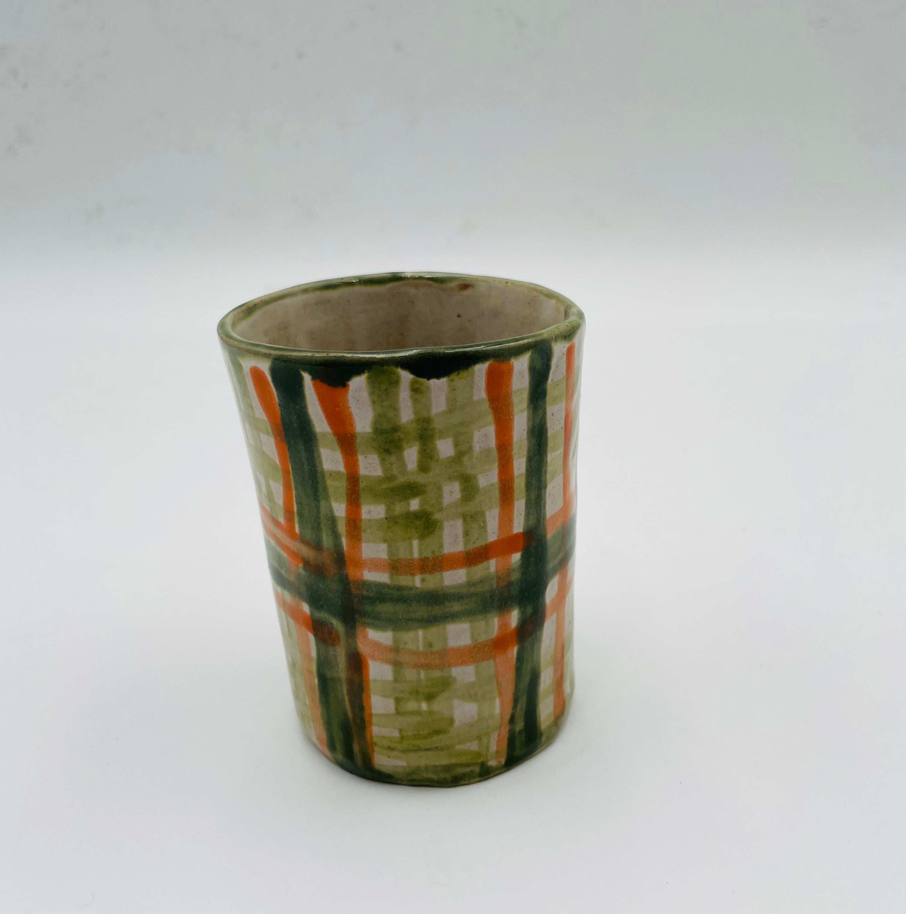 Gobelet Tartan Vert & Orange