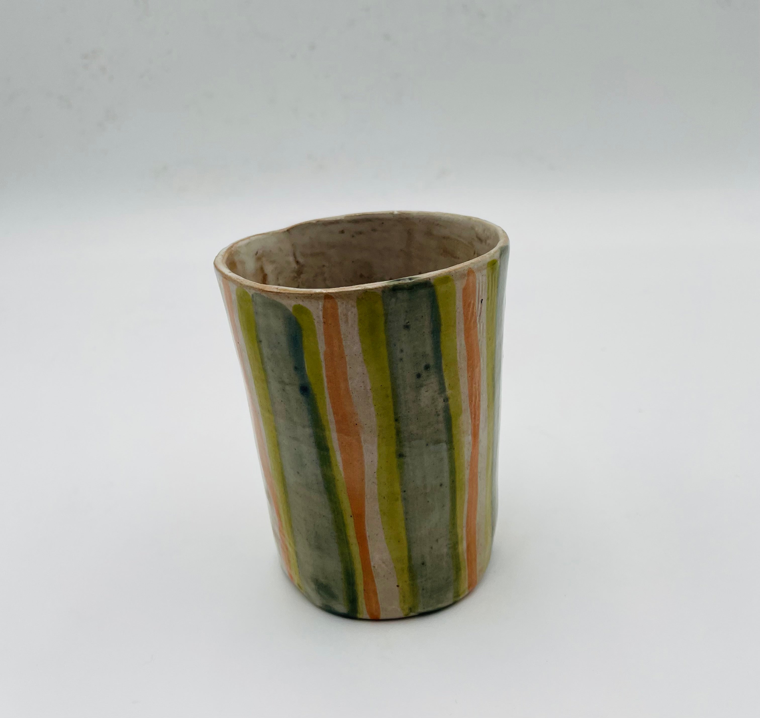 Gobelet Rayé Vert & Orange