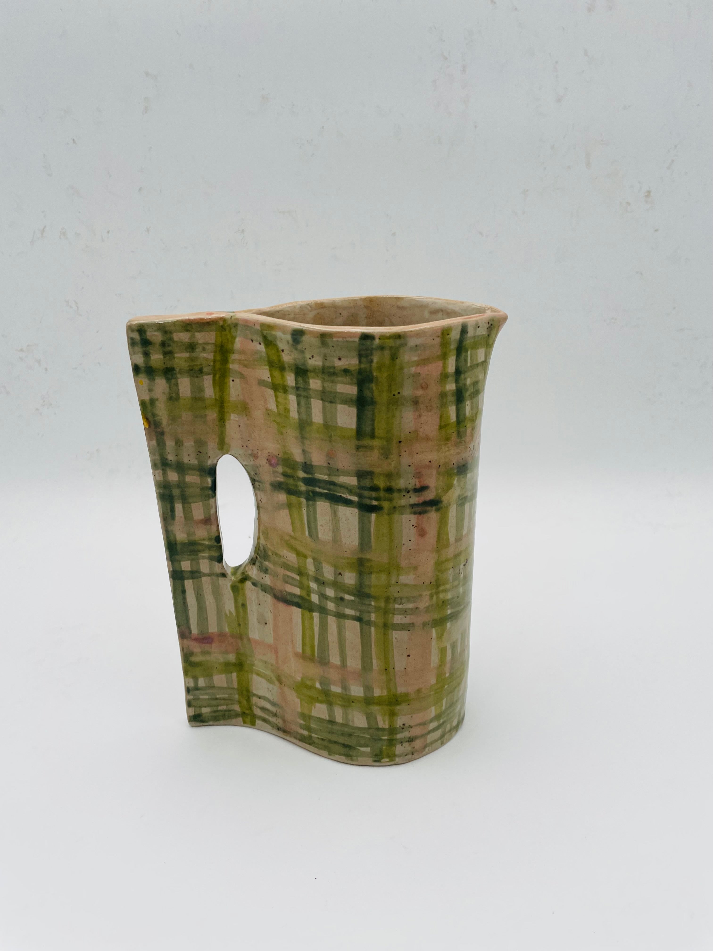 Pichet Tartan Vert & Rose